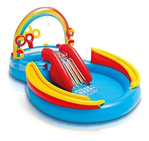 Piscina Inflable Intex Centro De Juegos Arcoiris 