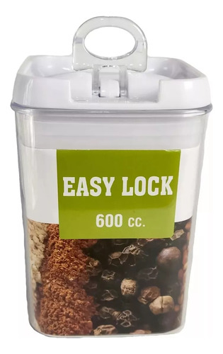 Frasco Taper Hermetico Acrilico Easylock 600 Ml Original