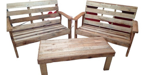 Juego De Jardin Rustico De Pallets 