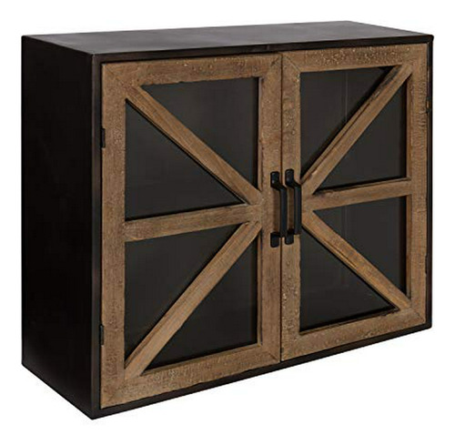 Gabinete De Pared Doble Puerta De Madera Y Metal