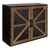 Gabinete De Pared Doble Puerta De Madera Y Metal