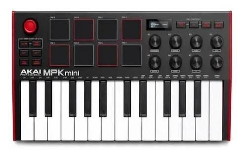  Controlador Usb Midi Portatil Akai Mpkmini3  Mpk Mini 3 Mk3