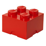 Lego Caja De Almacenamiento Roja Ladrillo 4 Brillante Media