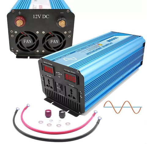 Inversor Onda Pura Corriente 2000w 12v 220v Usb Digital