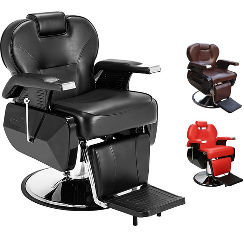 Sillon Barbero Peluqueria Estetica Reclinable Pro Black