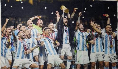 Toallon Gigante Afa Argentina Campeon Messi Qatar 2022