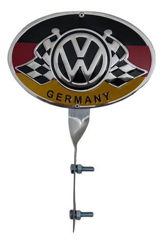 Placa Asta Bandera Volkswagen Vocho Logo Germany