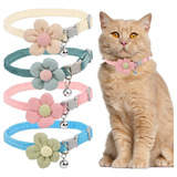 Paquete De 4 Collares De Perro Y Gato Básicos De Flores