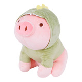 Miniso Peluche  Cerdito Con Capucha Verde De Dinosaurio 30 X