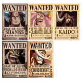 One Piece Wanted Shichibukai Yonko Mugiwara 25 Posters Carta