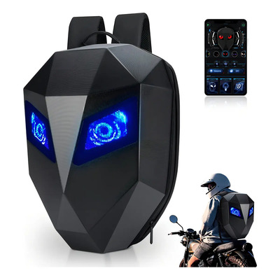 Mochila Mocoerl LED Impermeable con Pantalla y Ojos para Moto | Envío gratis