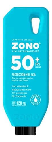 Zono Protector Solar 50fps Vit. E Proteccion Muy Alta 120ml