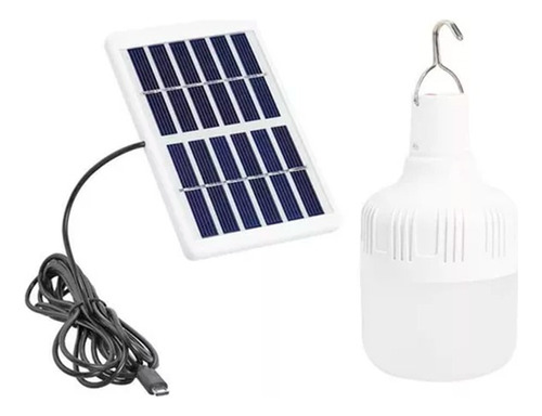 Foco Bombilla Led 20w Recargable Solar Usb Lampara Portátil