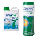 Kit Pileta Natabio 1 Lt + Cloro Instantaneo Multiaccion 1 Kg