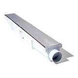 Ralo Linear 6x50 Branco Grelha Inox Oculta Continuosifonado 