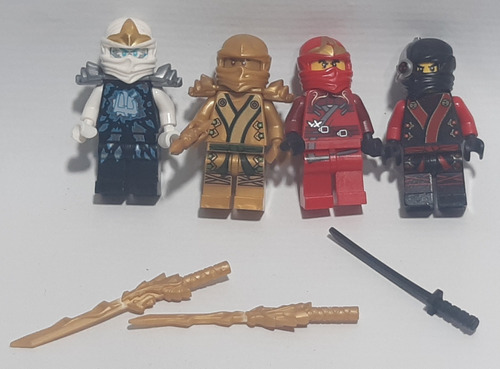 Lote Com 4 Bonecos Lego Ninja Coleçao Original Mini Figuras