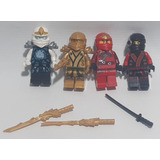 Lote Com 4 Bonecos Lego Ninja Coleçao Original Mini Figuras