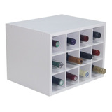 Adega De Vinho Nicho Para 12 Garrafas Mdf Branco 46x35x30