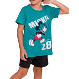 Pijama Infantil Menino Curto Mickey Mouse 52.03.0034