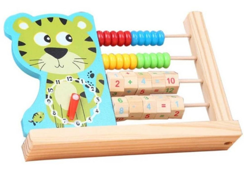 Ábaco De Madera Juego Contador Didáctico Infantil Reloj 