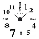 Reloj Decorativo Adhesivo Pared Plano Moderno 3d Minutero #1