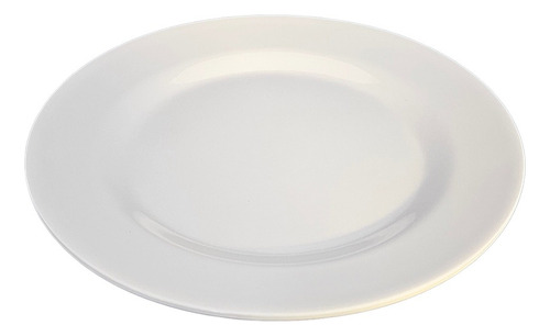 Set X12 Plato Postre Melamina Blanco Redondo Resistente 20cm