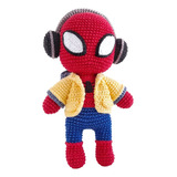 Amigurumi Spiderman Homecoming Uniforme Escolar 40 Cm