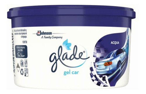 Glade Mini Gel Car, Aromatizante Para Auto, Aroma Acqua, 70g