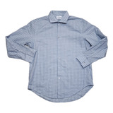 Camisa Calvin Klein Grande 16 1/2 32-33 Slimfit Azul Cuadro