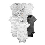 Ropa Para Bebe Bodys X6 Manga Corta Talla 6-9 Meses