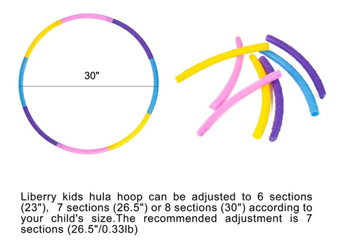 Liberry Niños Hoola Hoop, Aro De Plástico Ajustable Desmonta