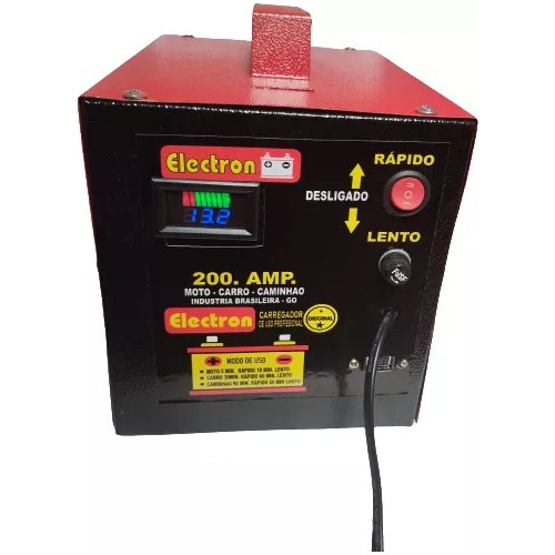 Fonte 200amp Automotiva Carregador De Bateria Bilvot110/220v