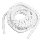 Organizador De Cabos 9,5 Mm (3/8 Pol) Branco Espiral (2 M)