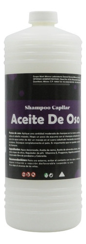  Shampoo De Oso, Aceite De Olivo, Almendras, Ricino Hidratante Productos Mart México (1 Litro)