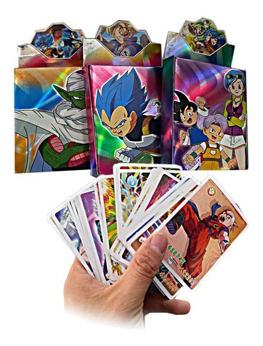 Set X3 Juego Cartas Barajas Dragon Ball Z Colección 72 Und 