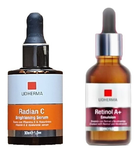 Lidherma Radian C Serum + Retinol A+ Emulsion Antiage 