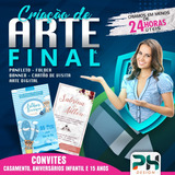 Criar Arte Final Convites Casamentos Aniversário Infantil 