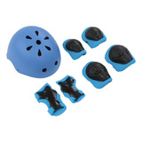 7 Unids/set Niños Casco De Seguridad Rodilleras Coderas Conj