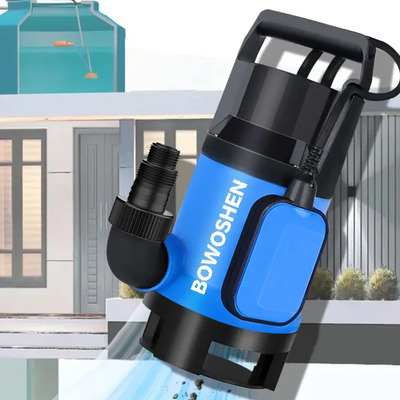 Bomba Sumergible 1.1hp Eléctrico Limpia 800w Para Agua Sucia Bowoshen Azul