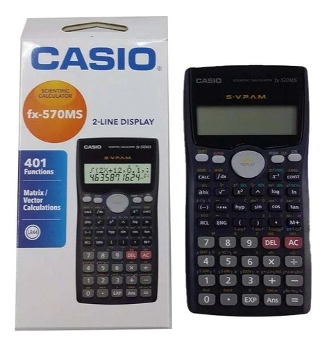 Calculadora Casio Fx-570ms 2-line Display Color Gris Oscuro