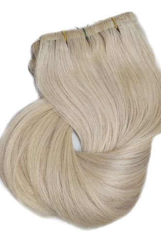 Cabelo Humano Loiro Platinado Nacional Fita Adesiva 100g75cm