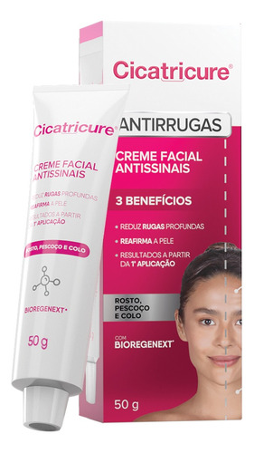 Creme Facial Antissinais Bio-regenext 50g Cicatricure Tipo De Pele Normal