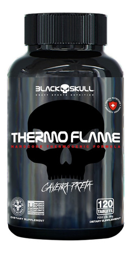 Thermo Flame 120 Tabs Black Skull - Termogênico 
