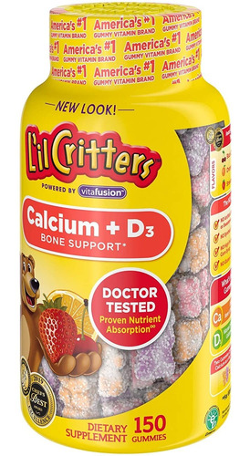 Calcio + D3 150 Gomitas L'il Critters