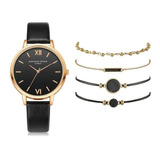 Reloj De Mujer Elegante Brazalete 5 Piezas