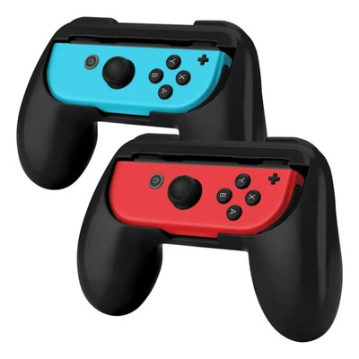 2 Grips Joy-con Fundas Porta Controles Nintendo Switch Negro | Meses sin interés