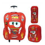 Mochila Rodinha Escolar Tam G 3d  Carro Infantil Vooz Mc3685