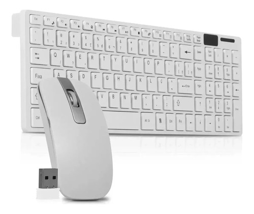 Kit Teclado E Mouse Sem Fio Wireless Bluetooth Slim 2.4 Ghz.