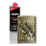 Kit Zippo / Gasolina + 1 Encendedor Tipo Zippo / Metralleta