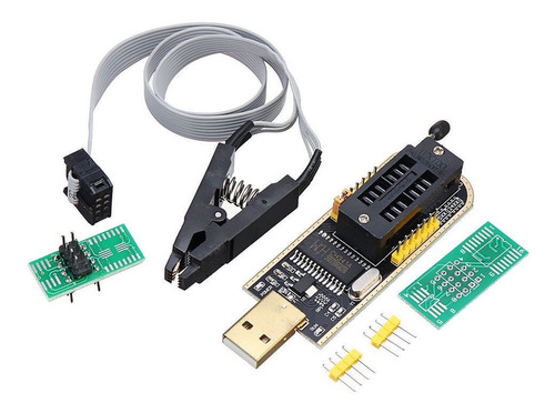 Gravador Eprom Usb Ch341a + Pinça Sop8 Dip8 Ch341 Bios Flash